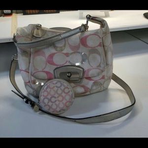 Authentic coat cream and pink also has sequins